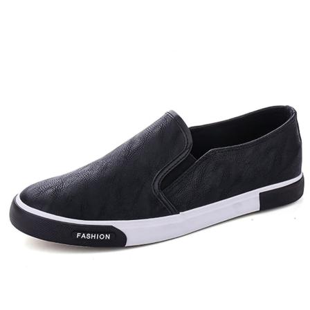 Menn Loafers Anti-Skli Pustende Komfortable Casual Slip-On Sko for Daglig Bruk Svart 41