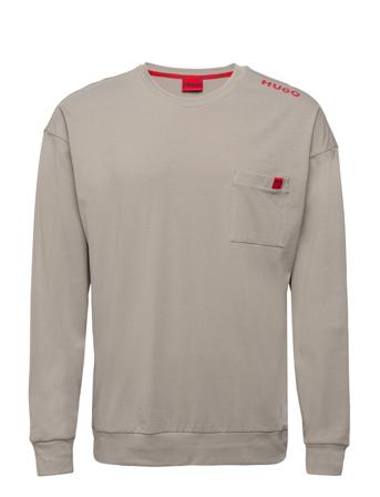 Labelled Sweatshirt Sweat-shirt Tröja Grå HUGO