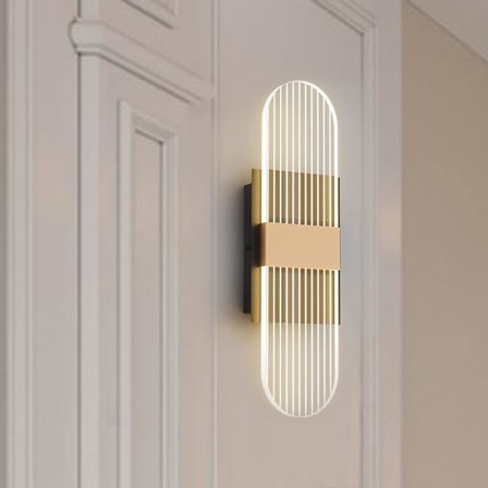 Vägglampa Dimbar, Threebro 10W Akryl Dekorativ LED Vägglampa