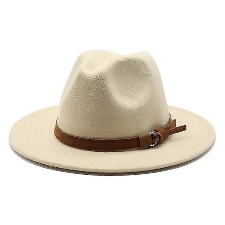 Fedora-hattu, syksy ja talvi, villahuippu, kirkon huippulippalakki, tasainen lieri, kaikkiin sopivat jazz-hatut, 56-61 cm, säädettävä