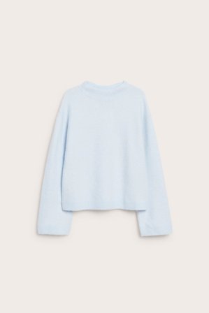 Kappahl | Sweter z dzianiny, z kołnierzem kominowym | Niebieski