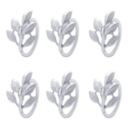 6 st servettringar silver 6-pack—yux
