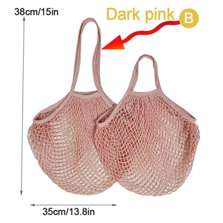 Återanvändbara Livsmedelspåsar Bomullsnätsnöre Mesh F