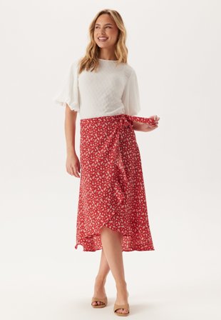 BUBBLEROOM-Midi Wrap Skirt-XL