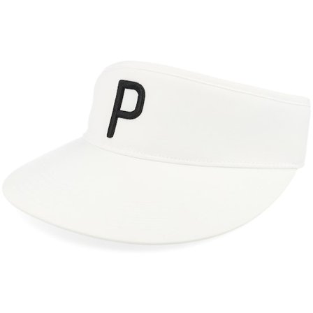 Puma - White - visor - Cap - P Bright White/Black Visor - Hatstore