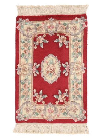 Medalionowy Mały Chińskie 90 Line Dywan 60X90 Wełna