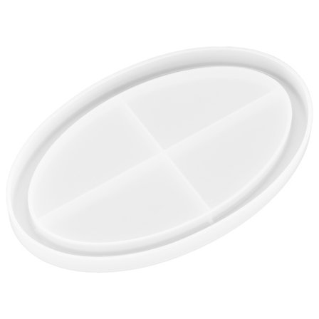 Epoksyharpiksstøpeform for fruktfat, silikonform for dekorativt fat, DIY-formtilbehør, ovalt glatt form