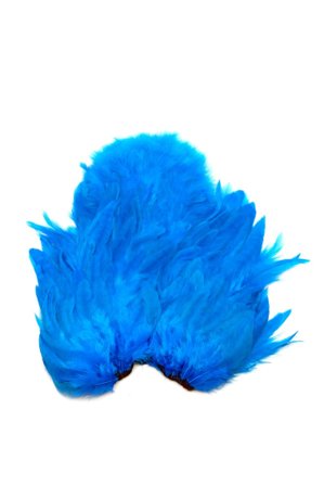 Whiting Rooster SH/C White dyed Kingfisher Blue