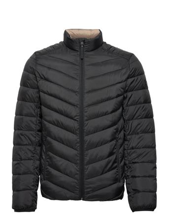 Lightweight Jacket Vuorillinen Takki Topattu Takki Musta Tom Tailor