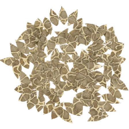 A World of Craft GARDEN BATIK Girlang Dekoration Beige 18x16x1 cm