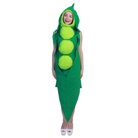 Festivalkarneval grönsaks scenkostym Halloweenfest cosplay mat ärta kostym