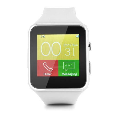 Klocka, Bluetooth-klocka, Smart Bluetooth-klocka, Bluetooth-klocka Android, Klocka med kamera Vit