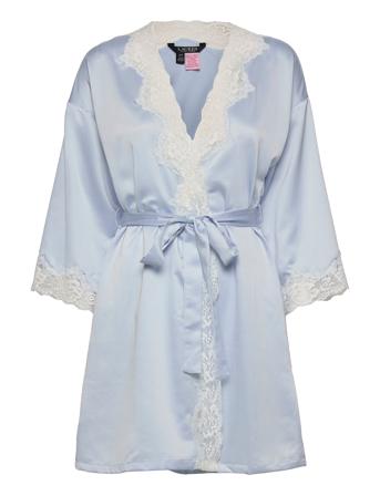 Lrl Signature Lace Kimono Robe 97 Cm Lingerie Kimonos Blå Lauren Ralph Lauren Homewear
