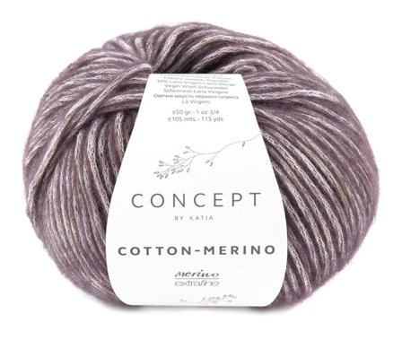Katia Cotton-Merino Aubergine 134, 50g