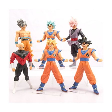Dragon Ball Actionfigur-leketøy Full Power Son Goku 6-delt sett Cosplay-gavepynt[GL]