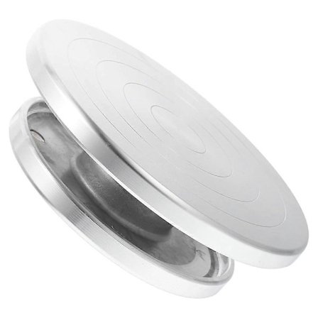 Keramikdrejeskive Værktøj til Keramikdrejeskive til Kageopsats Aluminium Roterende Kageopsats Sølv-FS-