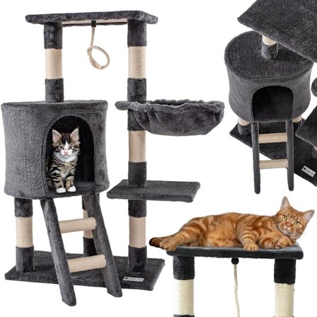 Femplans kat klatretræ Grå 75 cm