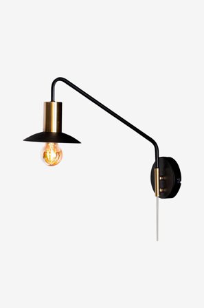 Vägglampa Quinn kort - By Rydéns - Svart - Vägglampor - Från Homeroom