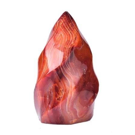 Naturlig Röd Agat Fackla Flame Psykisk Meditation Healing Feng Shui Ädelsten Fri Form Eld Kristall Rumsprydnad 1PC Red Agate 300-500g