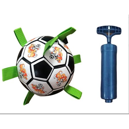 Hunde legetøjsbold, irriterende legetøj til små og mellemstore hunde med luftpumpe (sort