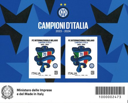 Italien - FC Inter Milan mestre - Postfrisk miniark