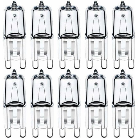 G9 Halogenpærer 40W Transparent G9 Kapselpærer 230V Varmhvit Dimbar Pakke med 10