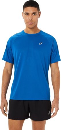 Asics Men's Icon Short Sleeve Top Men Short sleeved fitness sweater Blue M