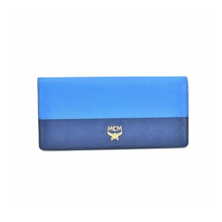 MCM Pre-owned, Pre-owned Wallets Blauw, Dames, Maat:ONE Size