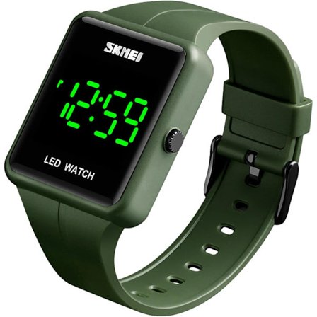 Stor LED Digital Klocka med Datum och Tid, 3Bar Vattentät Armbandsur Herr Dam Sportklockor ...