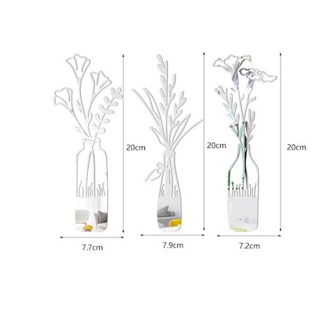 Spejl wallsticker Vægdekoration SØLV