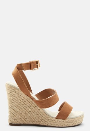 ONLY Amelia Life Wedge Sandal Cognac Sko