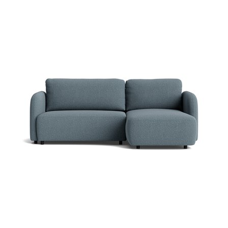 Arezzo chaiselong sovesofa, højrevendt - Nordic Blå - 241x154x90 - Sofa, sovesofa, chaiselong