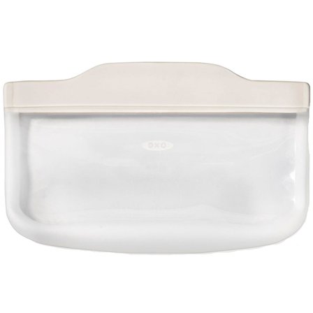 OXO Gjenbrukbar silikonpose 0,35 liter' - 'TransparentHvit
