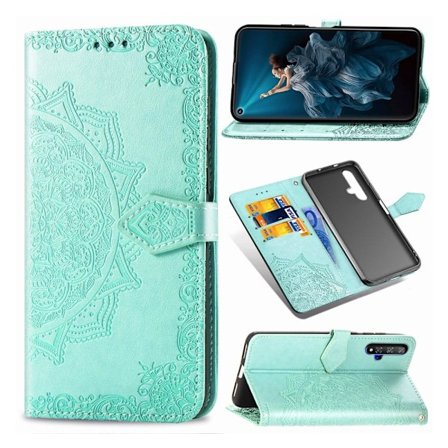 Mandala läder Honor 20 / Honor 20S fodral - Grön
