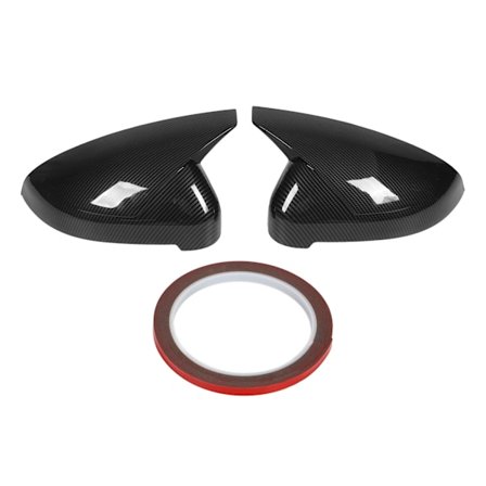 Vasen ja oikean oven peilikuorien suojukset sarvi-tyylillä, sivupeilikuorien kotelot A4 S4 RS4 B9 2015‐2019 hiilikuitu-tyyliin