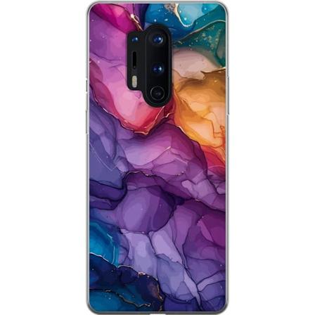 OnePlus 8 Pro Genomskinligt Skal Färgstarka stenar