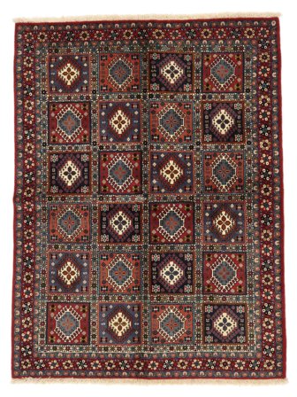 Hand Knotted Persian Yalameh Rug 152X201 Black/Brown