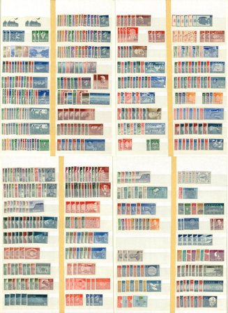 Norge fra 1937 - Dubletsamling i 1 indstiksbog - Postfrisk