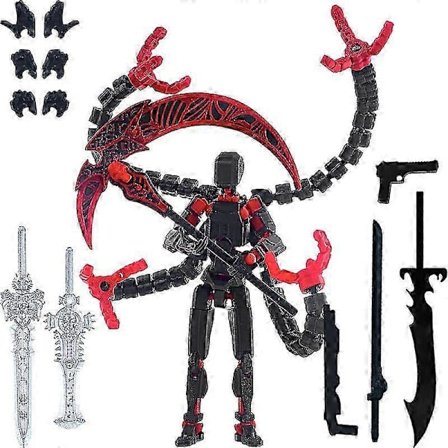 25-26 Titan 13 Action Figur 3D Printet T13 Multi-Leddet Bevægelig Robot Med Fuld Artikulation Lucky 13 Action Figur Nova 13 Action[D]