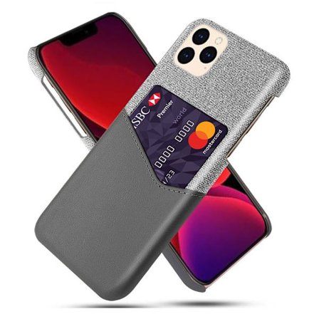 Bofink iPhone 12 Mini skal med korthållare - Silver/Grå