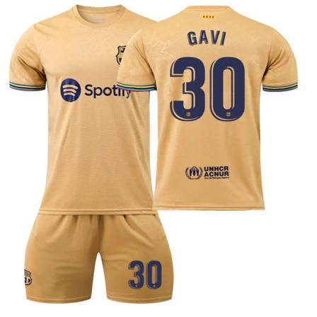 2223 Barcelona Borta Fotbollströja Nr 30 Gavi Jersey Without Socks M(170-175cm)