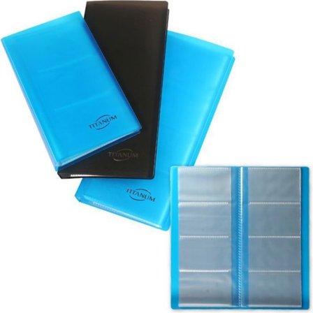 Titanium visitkortsportfölj i titan PP 96W svart W096BK