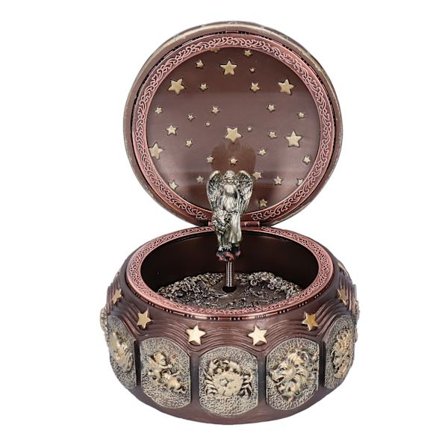 Kreativ Speldosa Roterande 12 Stjärnbilder Födelsedagspresent Koppar Lejon Slott i Himlen