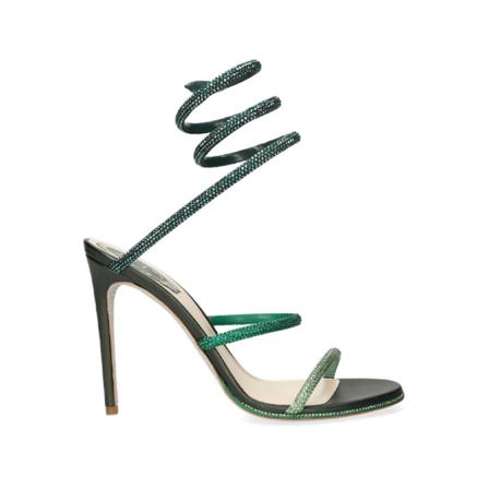 René Caovilla, Sandals Zielony, Kobieta, Rozmiar: 38 EU