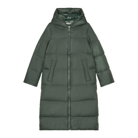 Marc O'Polo, Recycled Down Coat With A Hood Groen, Dames, Maat:2XS