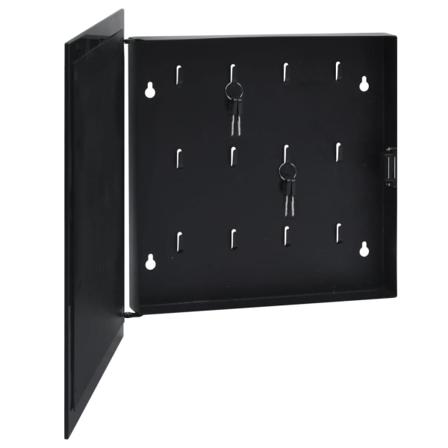 Vidaxl Nyckelskåp Med Magnetisk Tavla Svart 35x35x5,5 Cm Svart