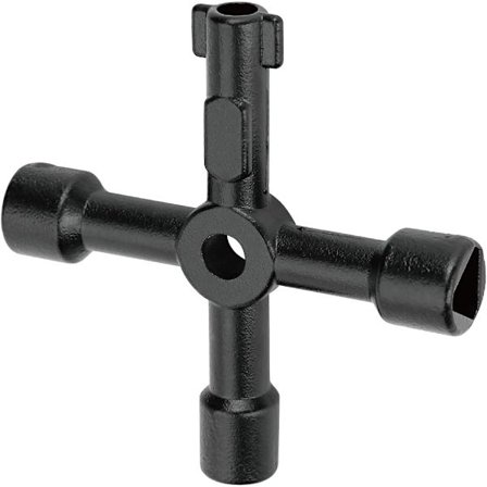 Universal Elektrisk Skapnøkkel, Multifunksjonell Kryssnøkkel for Rørlegger, Elektriker (Svart)