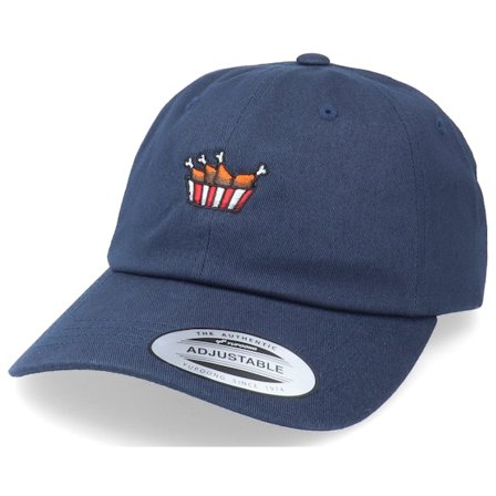 Abducted - Blå unconstructed Caps - Chicken Wings Navy Dad Cap @ Hatstore