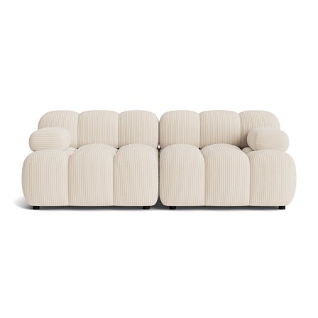 Puffy 2 personers sofa - Lincoln Beige - 190x95x64 - Sofa Lænestol, 2 personers sofa