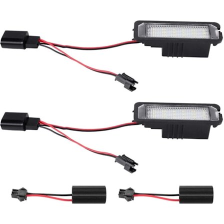 2 x 12V LED Skiltlys Lamper for Golf 4, 5, 6 og 7
